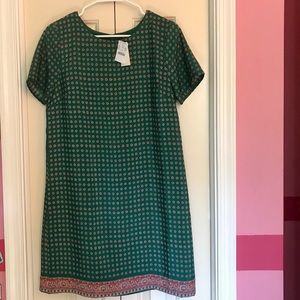 J. Crew Green Short-sleeve Dress Size 8 NWT